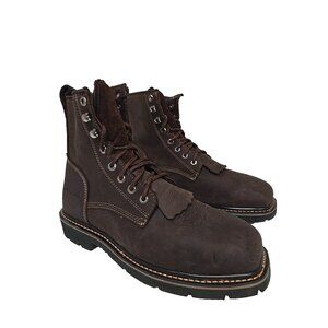 Cody James Men's 8" Mustang Lace Up Kiltie Composite Toe Work Boot Brown 10.5D